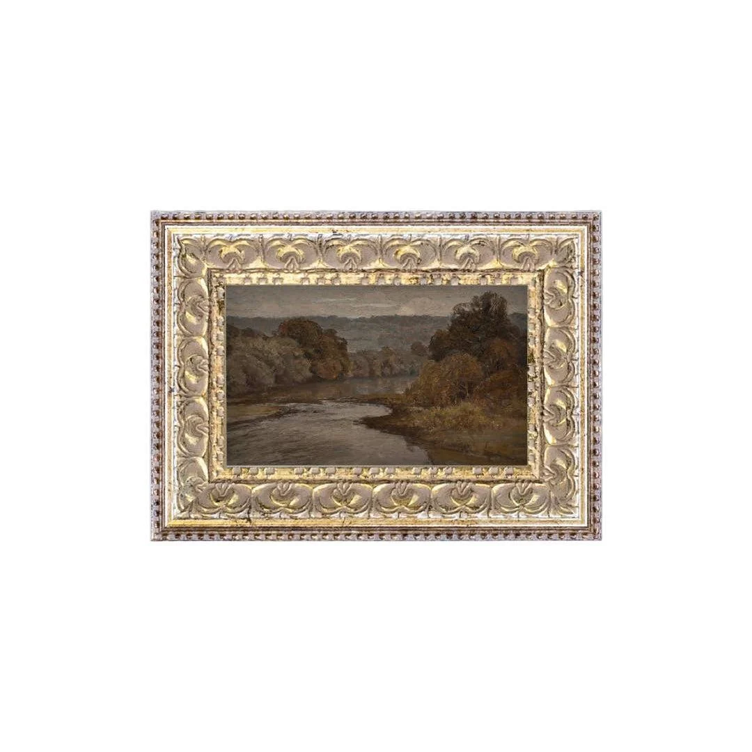Autumn River Framed Antique Art