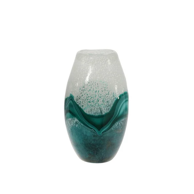 12" Glass Vase - Green Mix