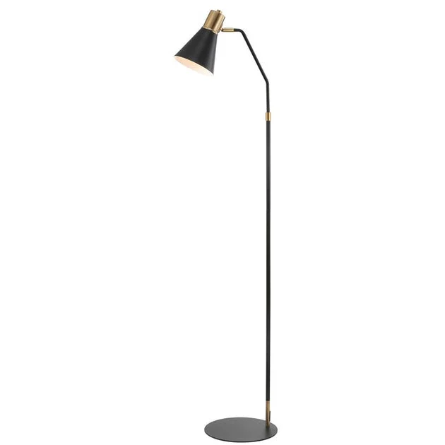 Apollo Floor Lamp - Black and Brass Gold