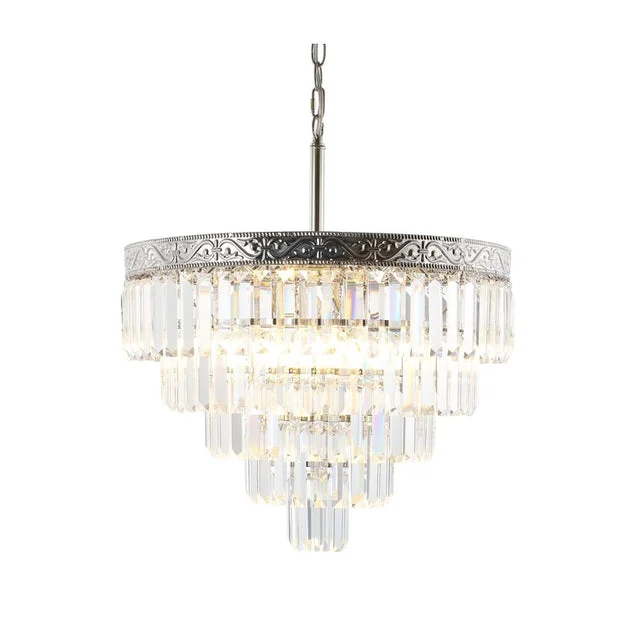 Wyatt Four-Light Chandelier - Polished Nickel and Clear