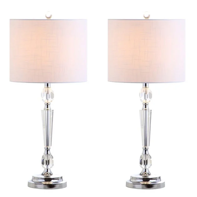 Victoria Crystal Table Lamps Set of 2 - Clear