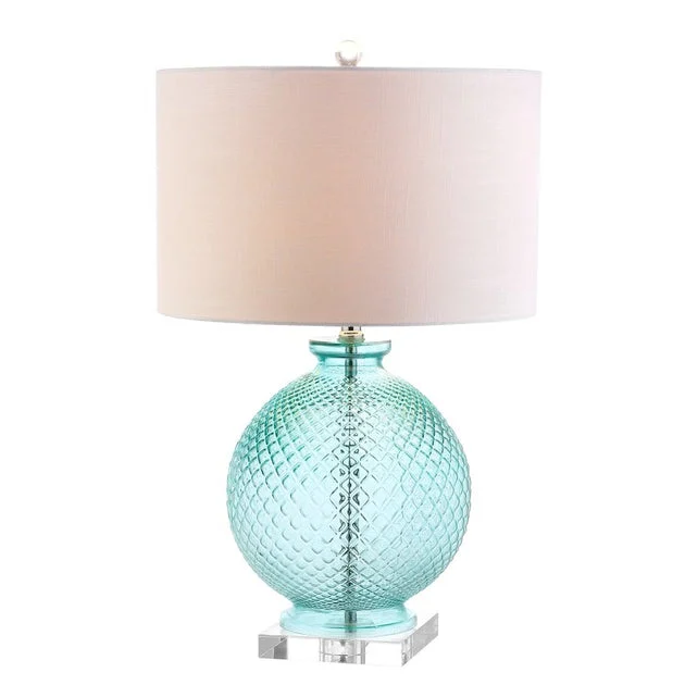 Estelle Table Lamp - Aqua and Clear