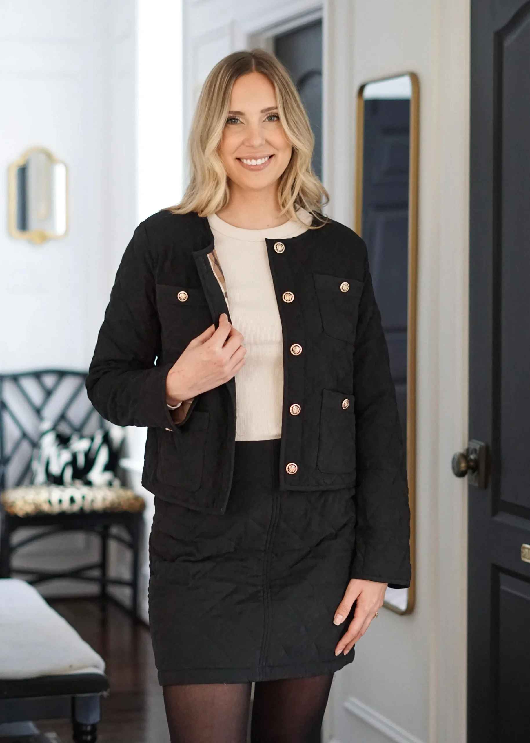 Arlette Quilted Jacket // Black
