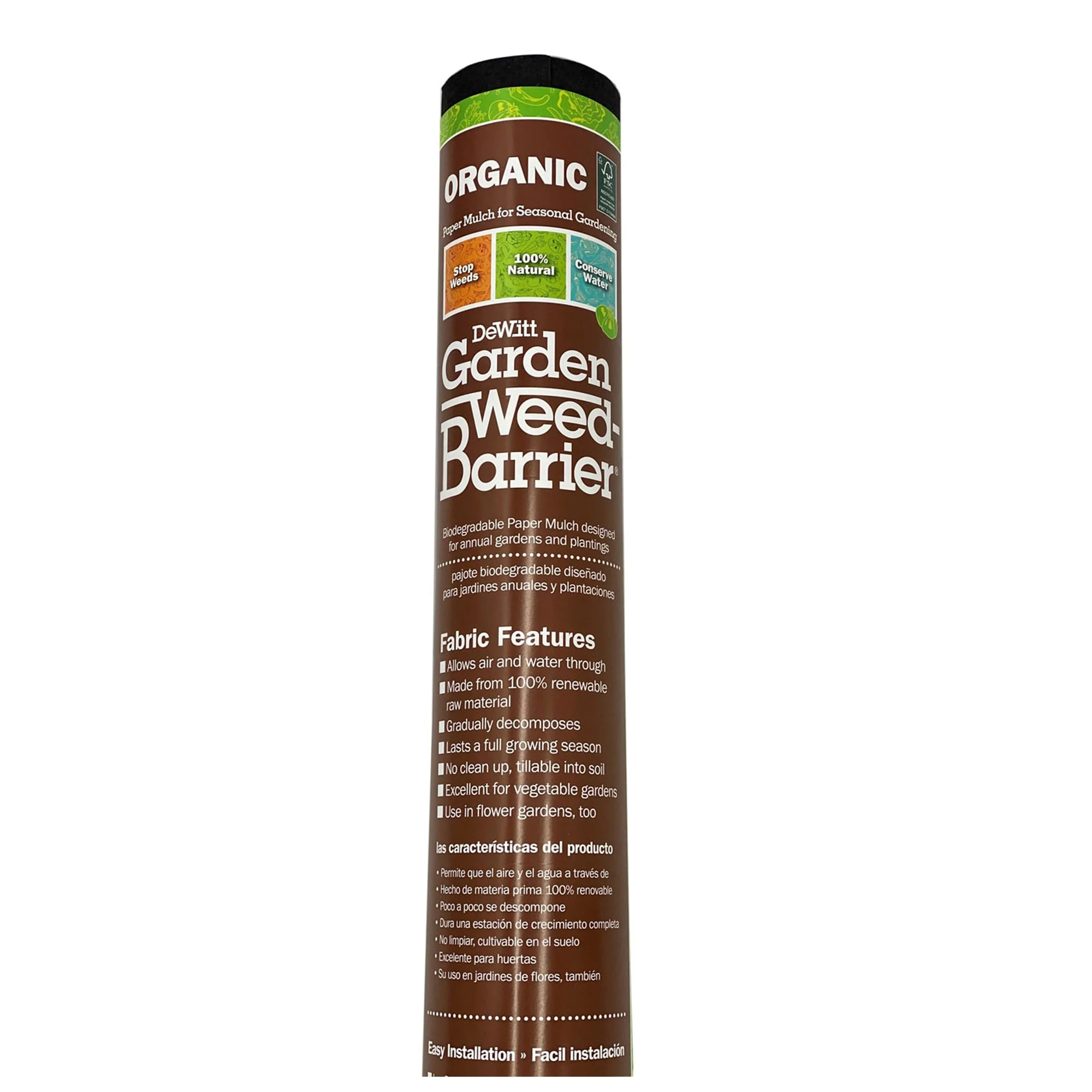 DeWitt NAT240RF 2 x 40 Ft All Natural Paper Mulch Garden Landscape Weed Barrier