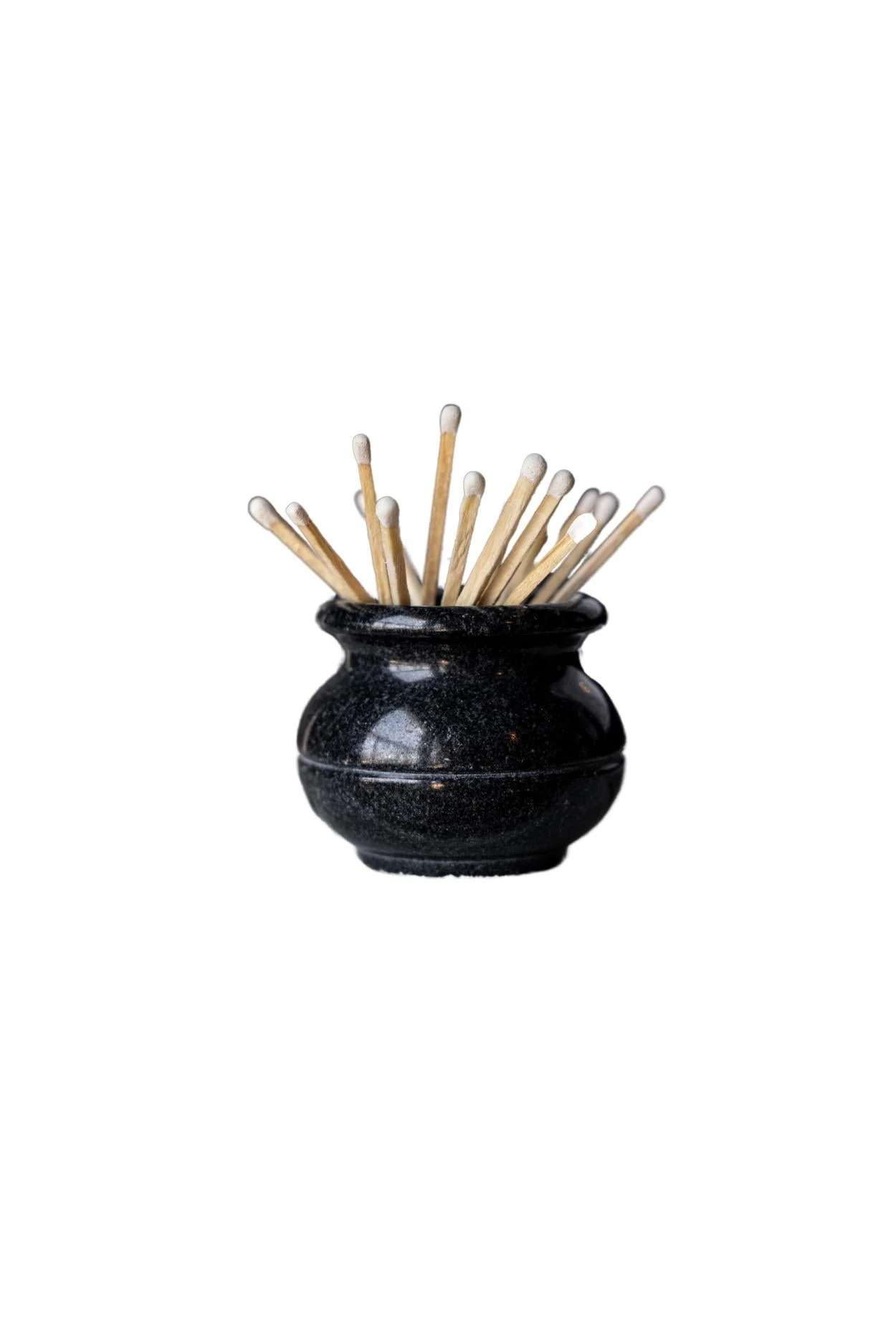 Black Marble Match Holder