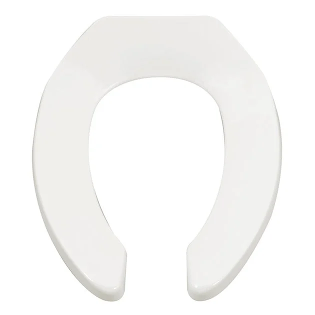 Heavy-Duty Open Front Elongated Toilet Seat without Cover