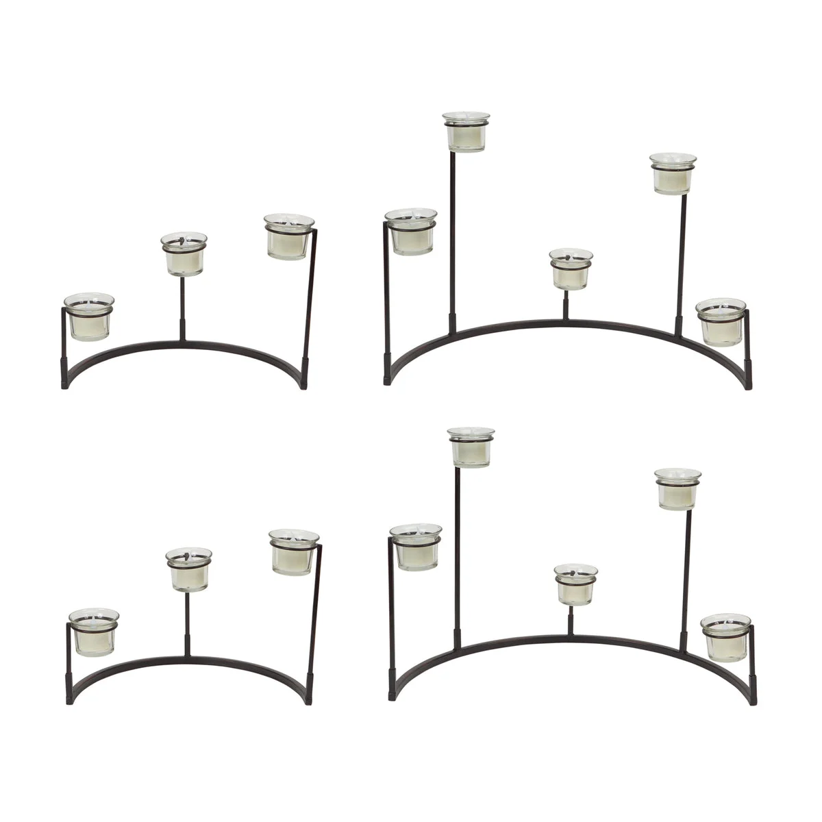 Tiered Votive Candle Stand – 12"H – Set of 4 for Mantels and Tables By Melrose