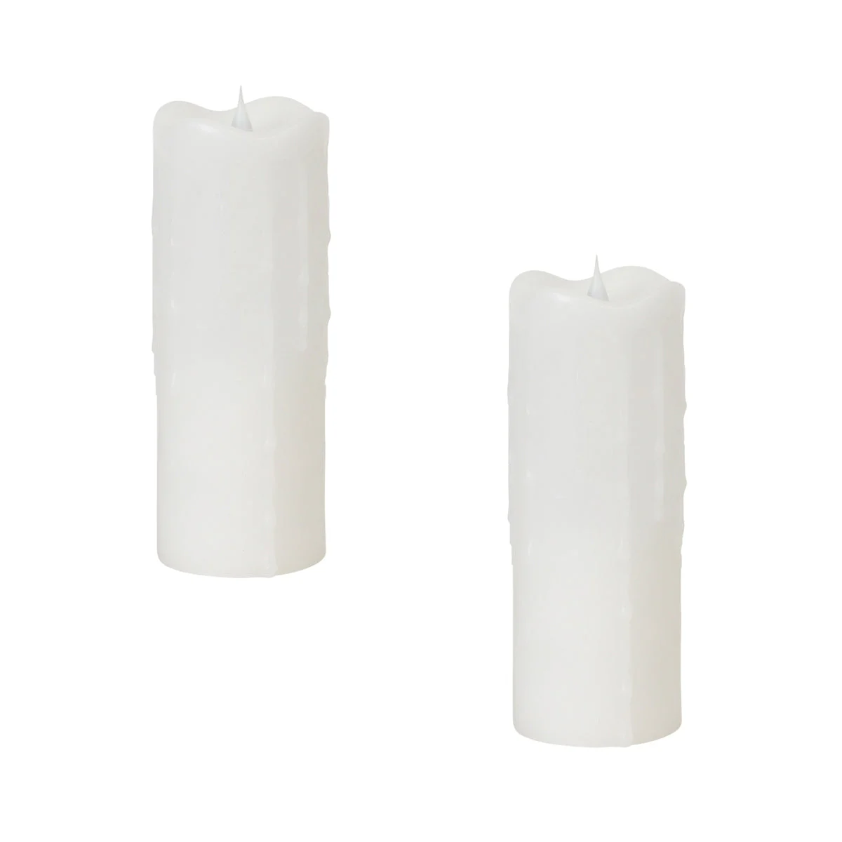 Melrose Simplux Designer LED Candle with Moving Flame and Remote (Set of 2)