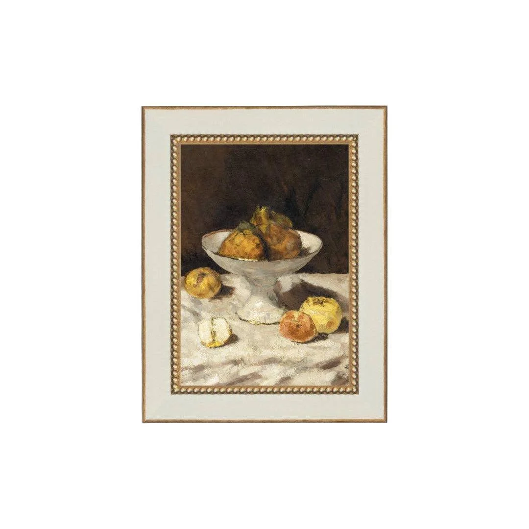 Pears Still Life Framed Antique Art