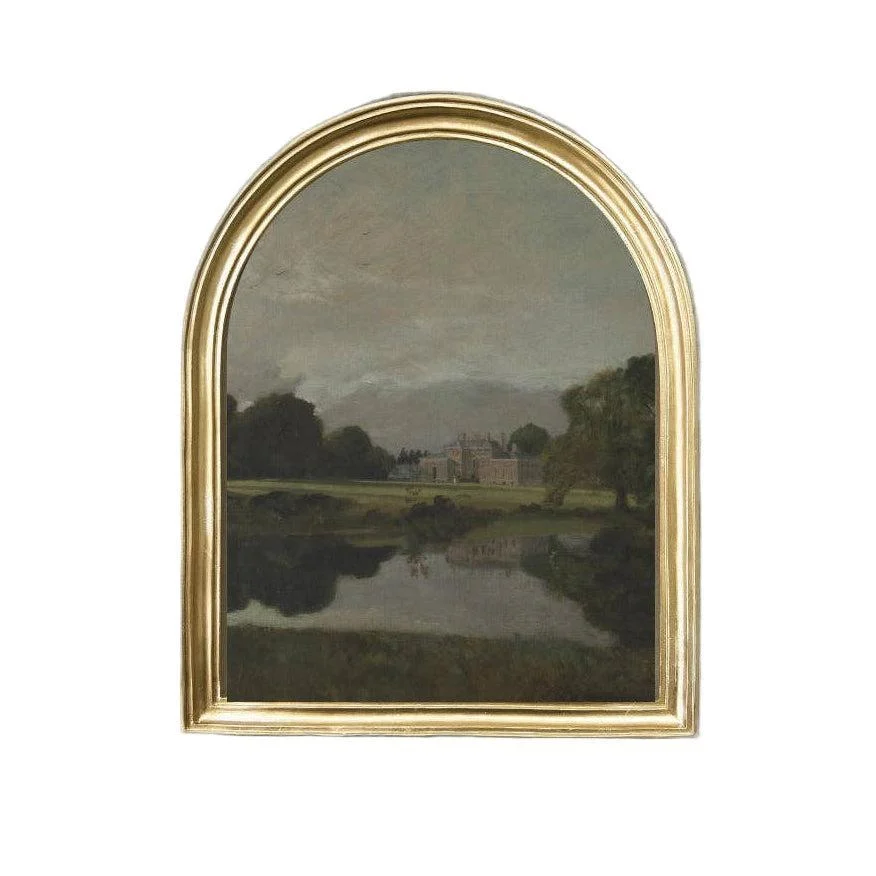 View of the River in Arched Frame
