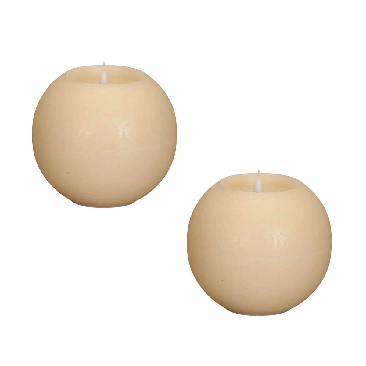 Simplux LED Round Candle with Moving Flame and Remote (Set of 2) by Melrose