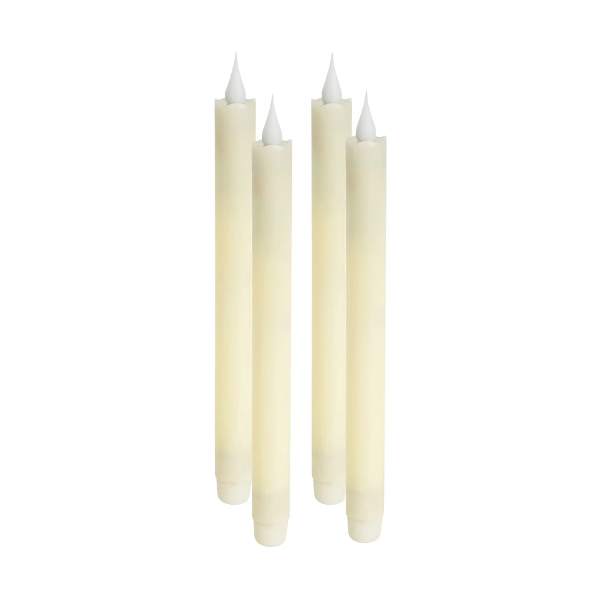 LED Wax Taper Candle with Moving Flame (Set of 4) by Melrose