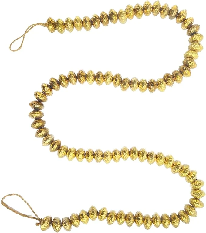 Hammered Brass Bead Garland
