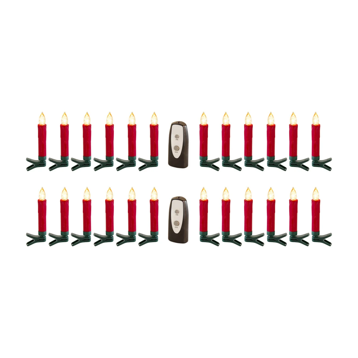 LED Clip-On Taper Candles with Remote – 6.5" Set of 24 by Melrose
