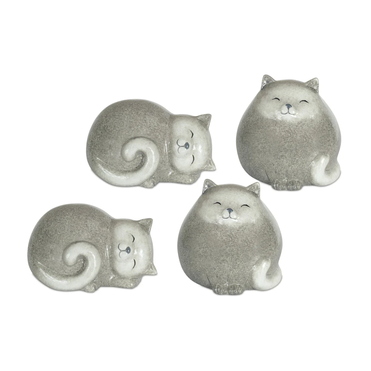 Terracotta Cat Shelf Sitter Figurines – 4-Piece Set by Melrose