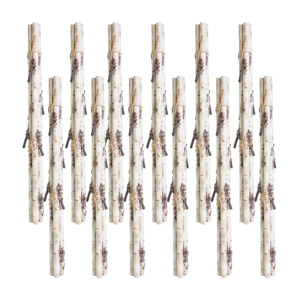 Birch Branch Bundle with Snowy Accents for Holiday Decor Set of 12 26.75 Inch by Melrose