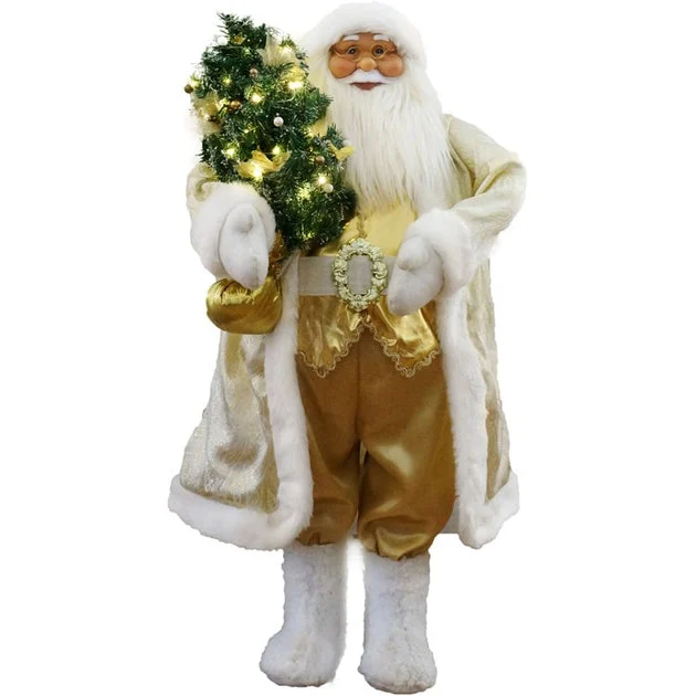 36" Music and Motion Santa with Christmas Tree
