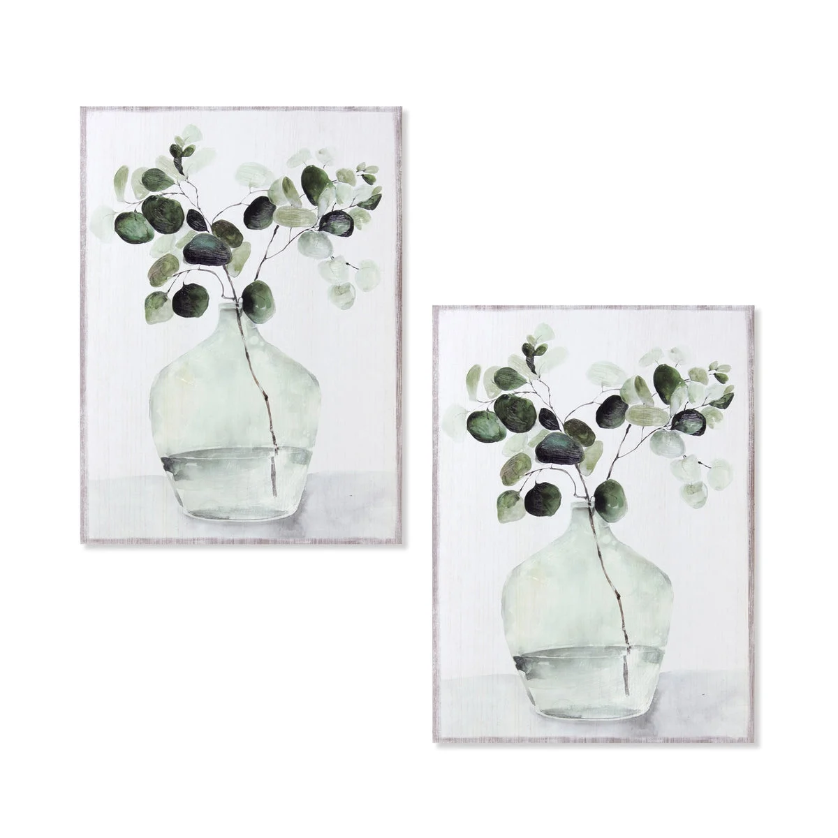 Melrose Wood Eucalyptus Plaque (Set of 2)