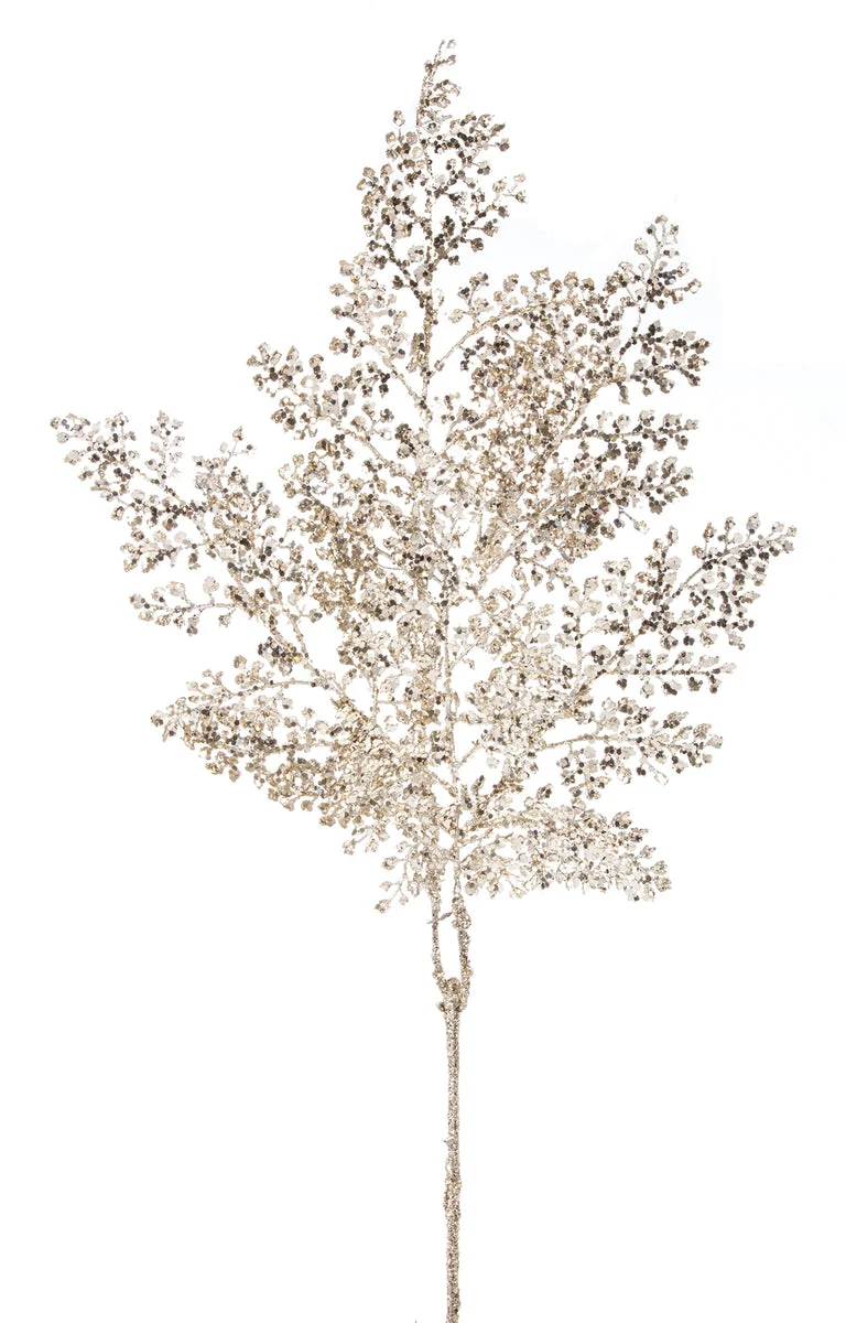 Christmas Gold Glitter Spray Stem – 31" (Set of 12) by Melrose