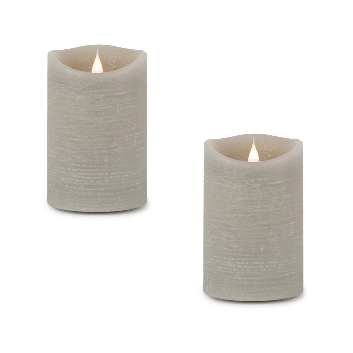Melrose Grey Simplux LED Designer Wax Candle with Remote (Set of 2)