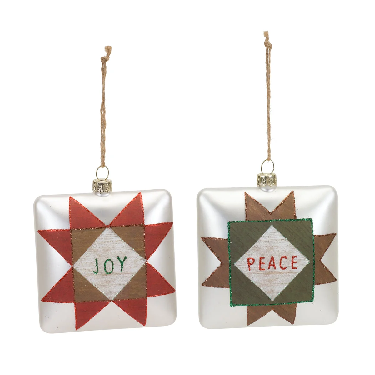 Melrose Peace and Joy Ornament (Set of 12)