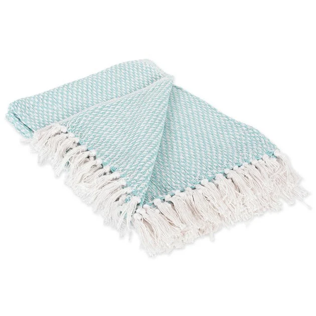 DII Aqua Woven 60" x 50" Throw
