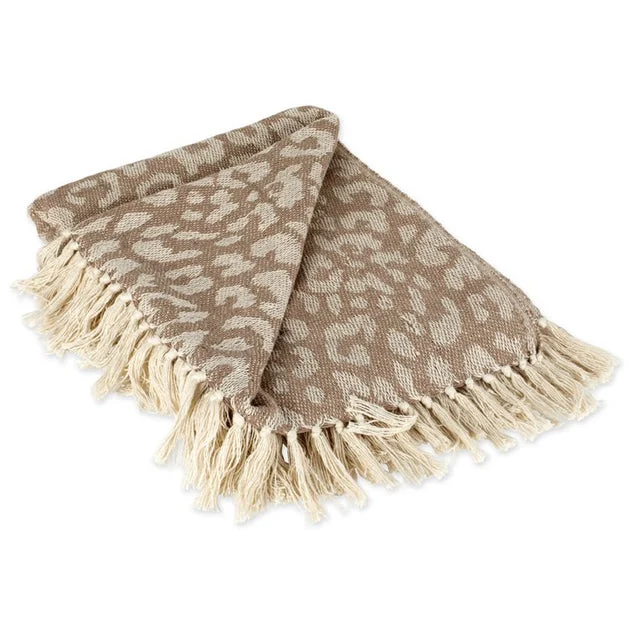 DII Leopard White 60" x 50" Throw