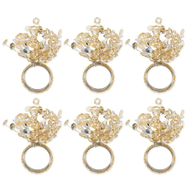 DII Sparkle Napkin Rings Set of 6