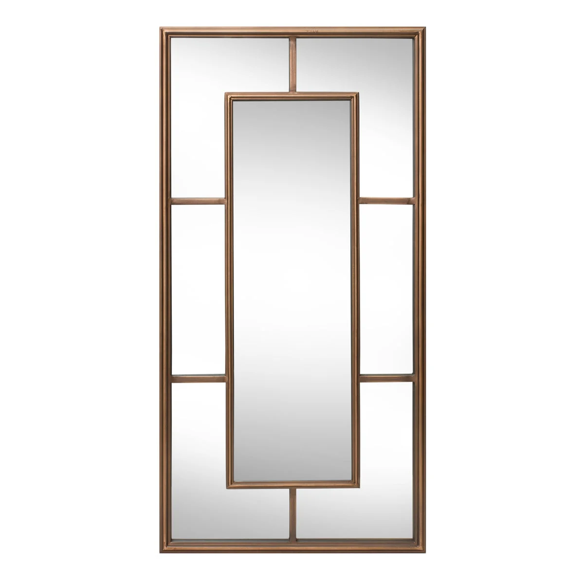 Melrose Window Paned Iron Wall Mirror 31.5"H