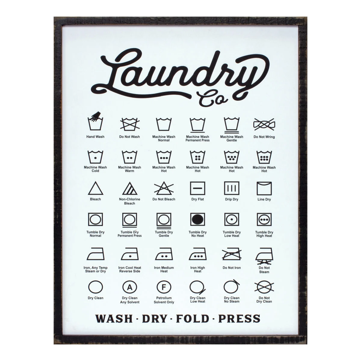 Melrose Wood Laundry Sentiment Sign 20"H