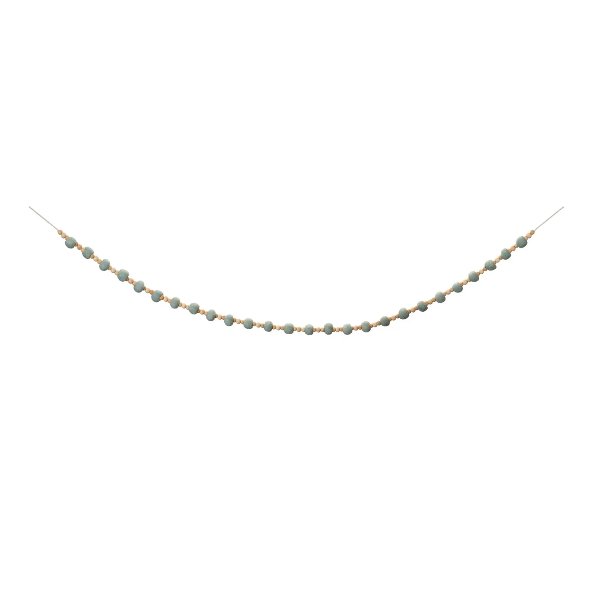 Melrose Wood Beaded String Garland (Set of 2)