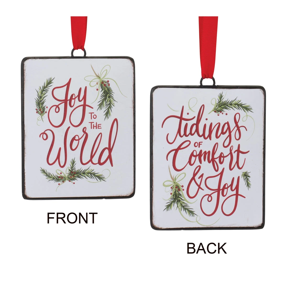 Festive Christmas Ornaments Set of 12, 5.25"H by Melrose