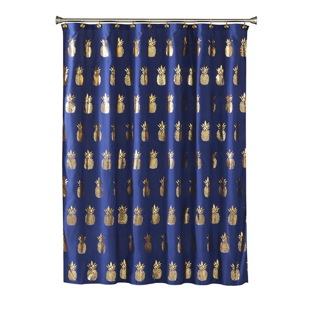 Gilded Pineapple Shower Curtain