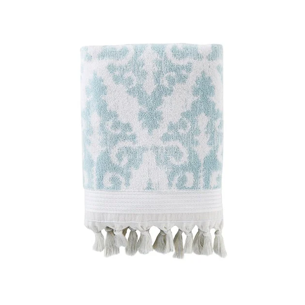 Mirage Fringe Bath Towel in Aqua