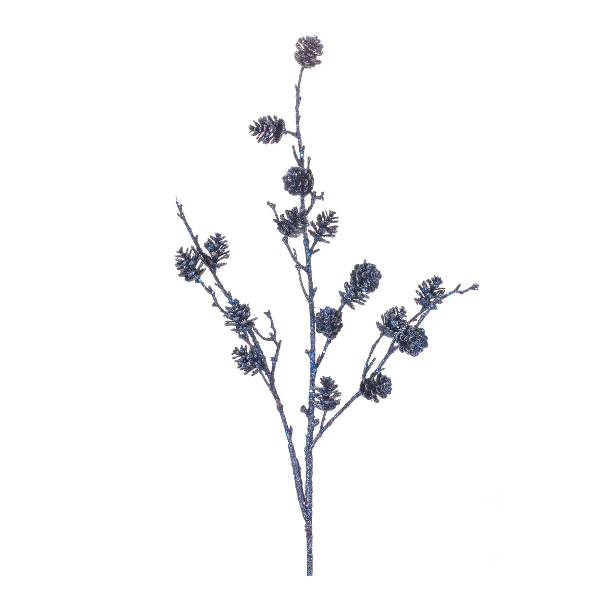 Christmas Plastic Pinecone Spray – 39 Inch Floral Stem (Set of 6) by Melrose