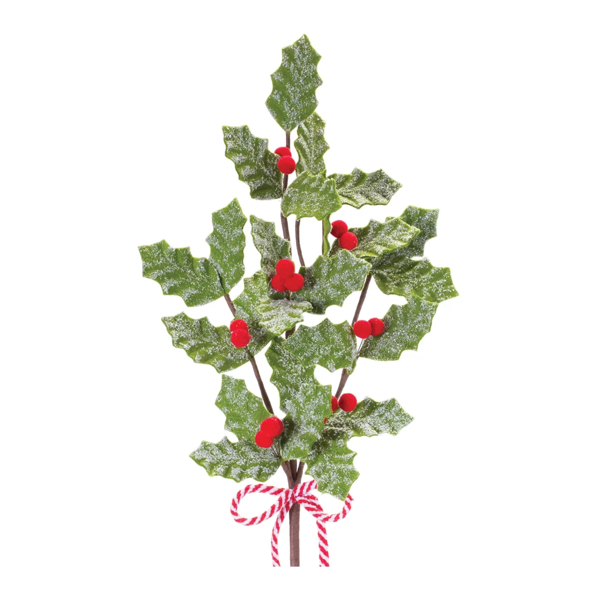Holly Branch Spray for Christmas – 22.5 Inch Polyester by Melrose