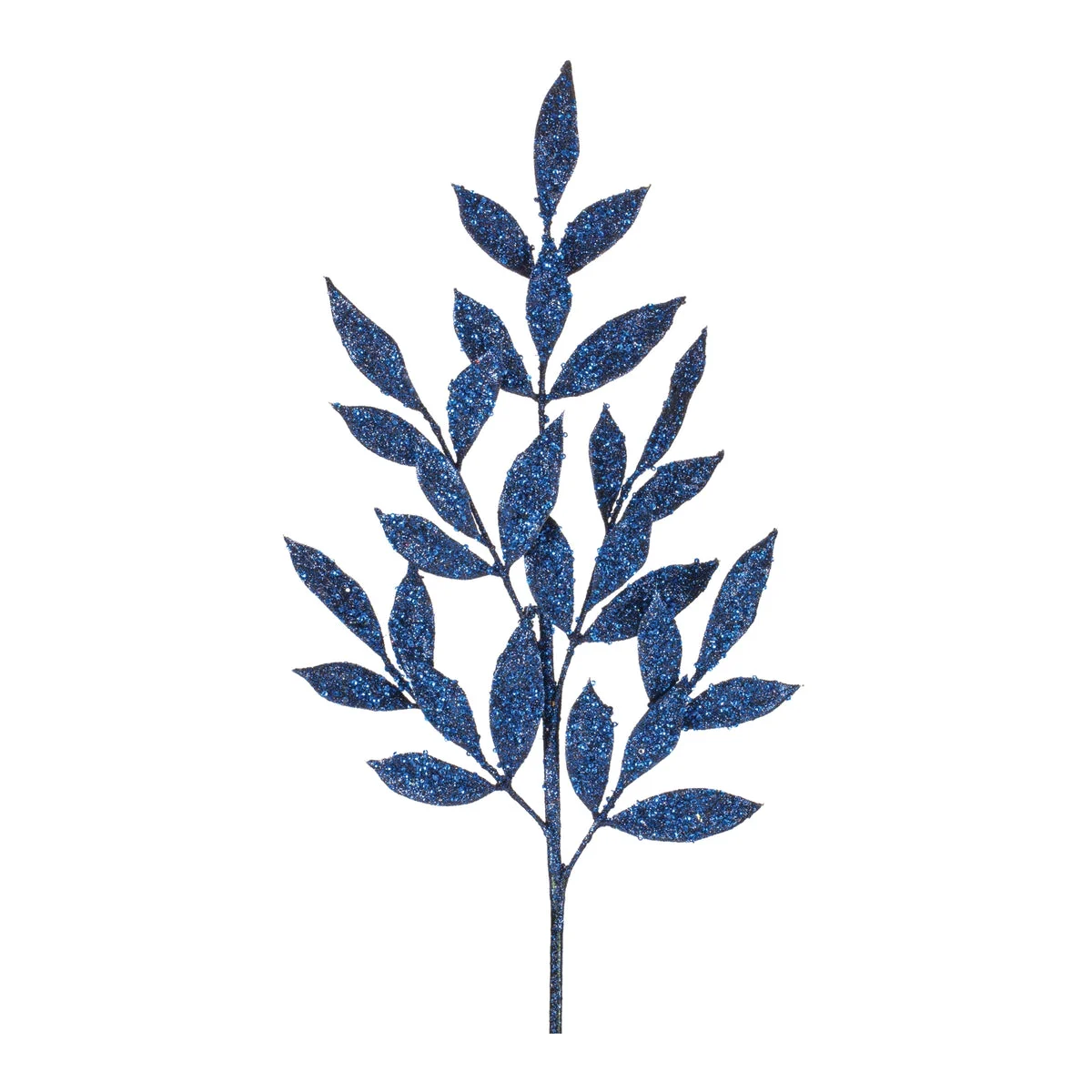 Melrose Glittered Leaf Spray (Set of 12)