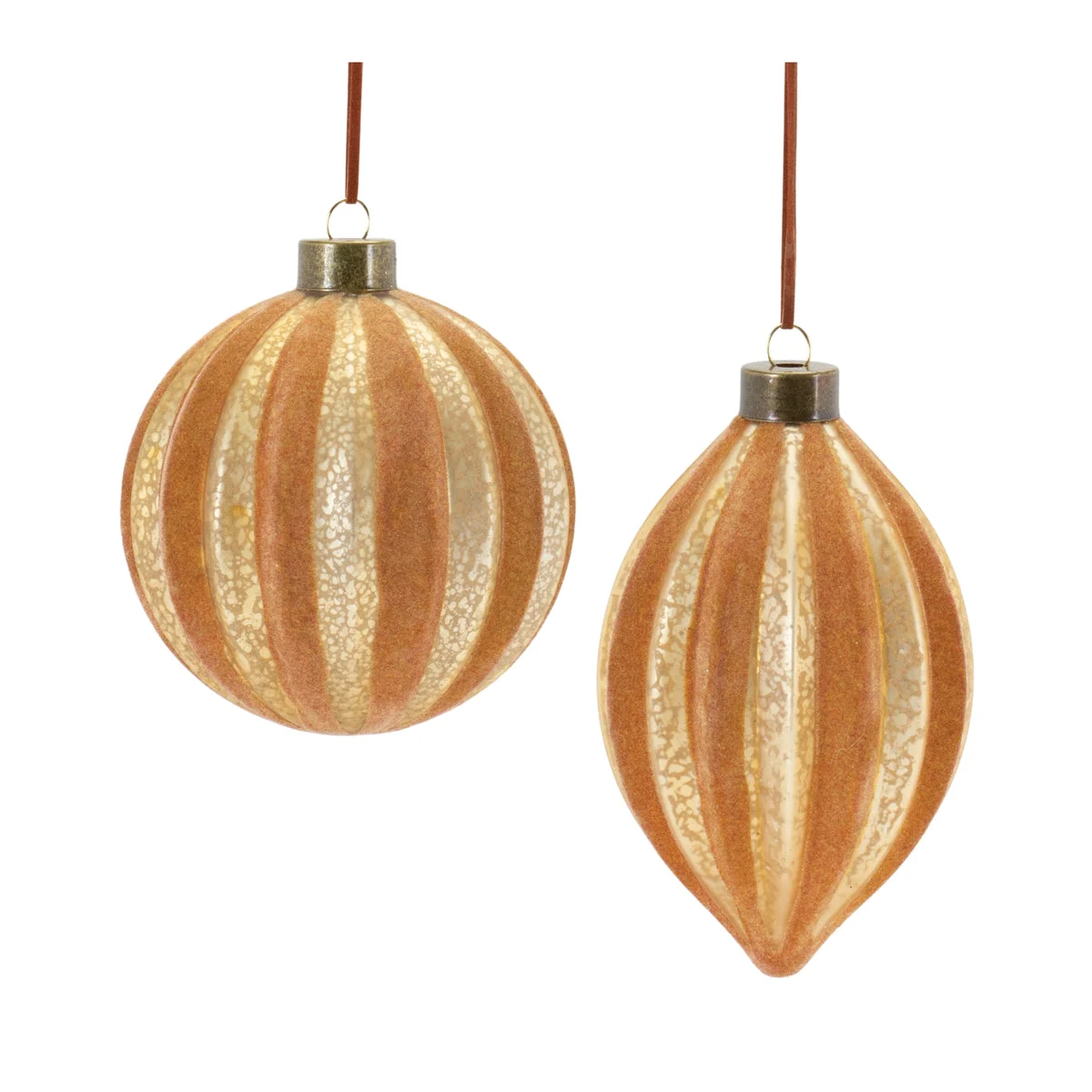 Decorative Christmas Glass Ornament Set 5–5.5 Inch – 12 Pieces by Melrose