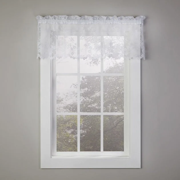 Petite Fleur Valance in White
