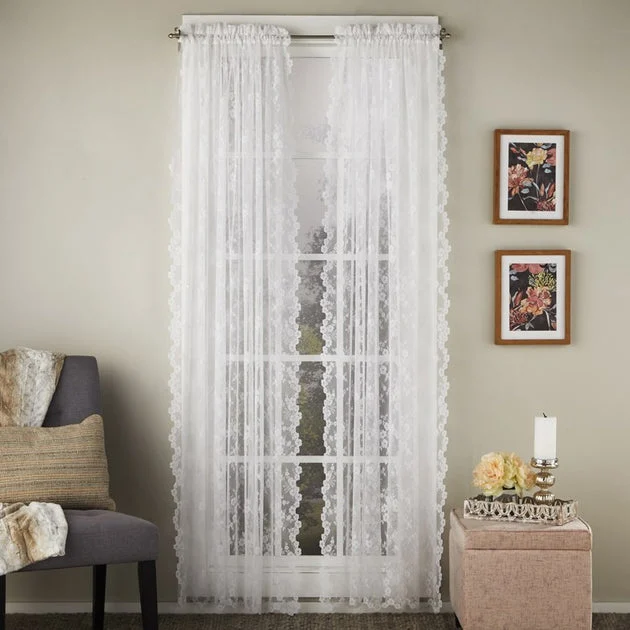 Petite Fleur 84" Panel in White