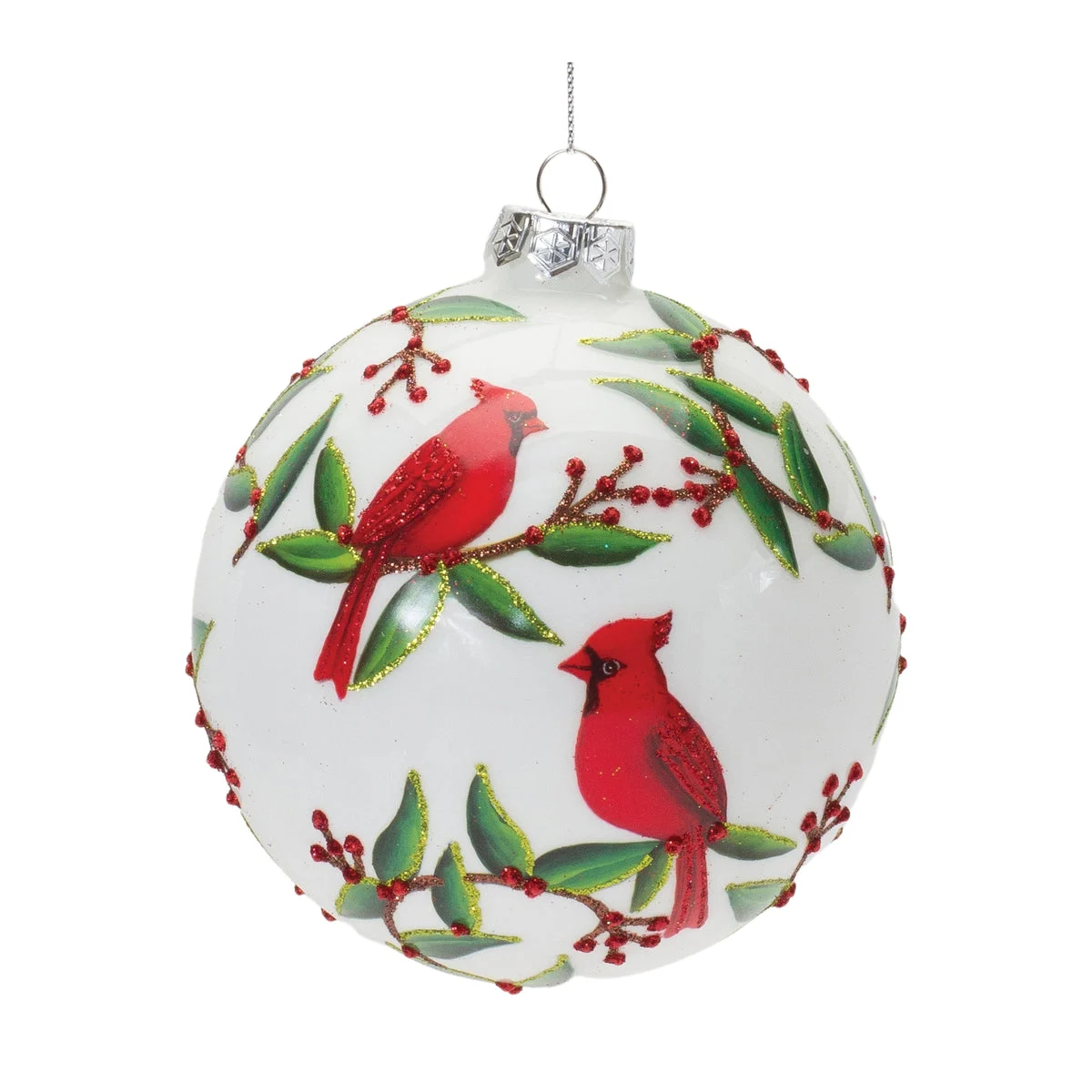 Christmas Glass Cardinal Ball Ornaments – Set of 6 by Melrose