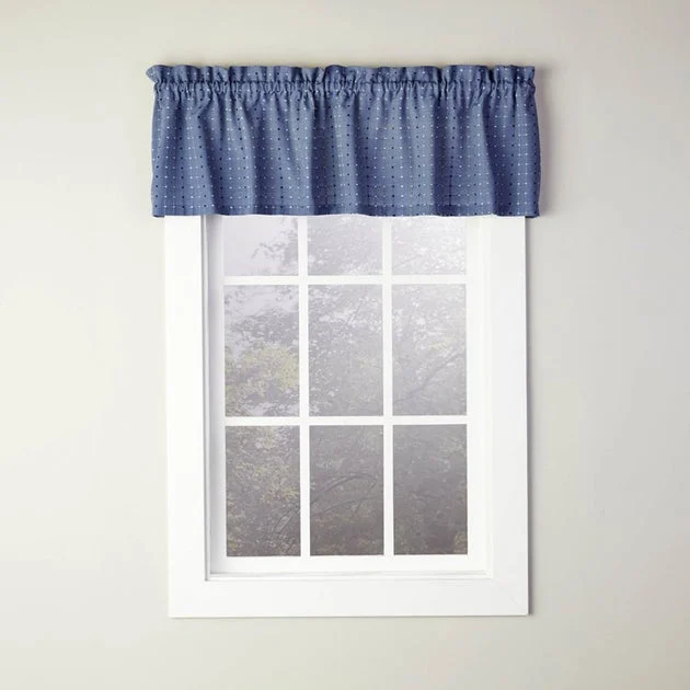 Hopscotch Valance in Denim Blue