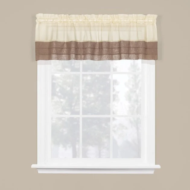 Cielo Valance in Cream/Brown