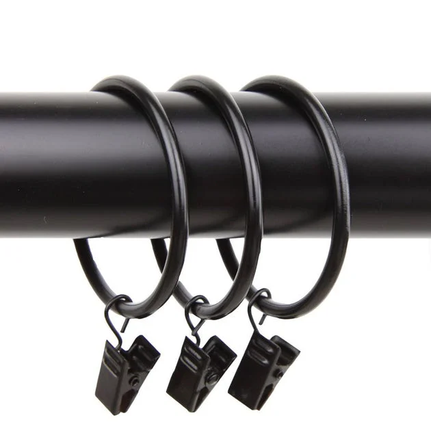 2" Inside Diameter Ring with Clip (Set of 10) - Black