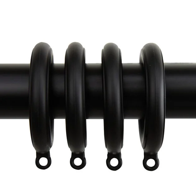 1-13/16" Poly Resin Curtain Eyelet Rings (Set of 10) - Black