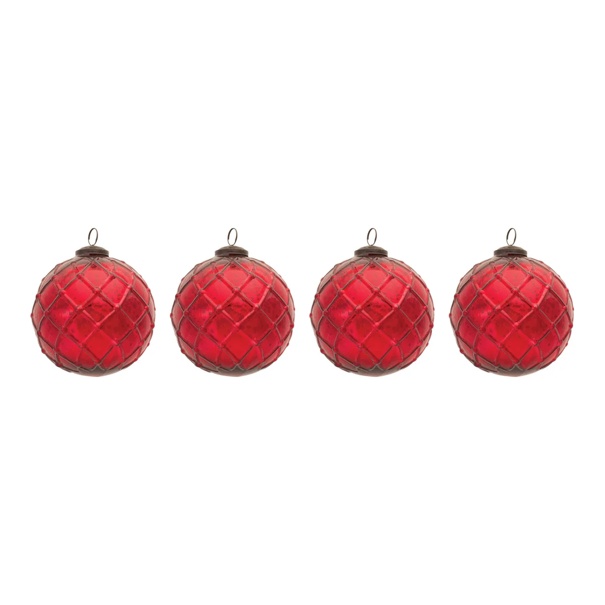 Melrose Mercury Glass Ball Ornament (Set of 4)