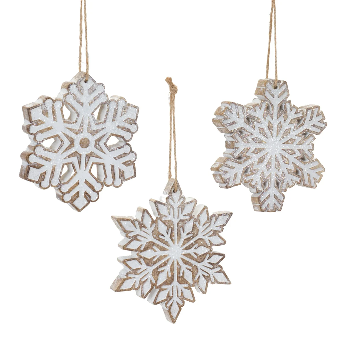 Christmas Winter Snowflake Resin Ornaments 4.75 inch by Melrose