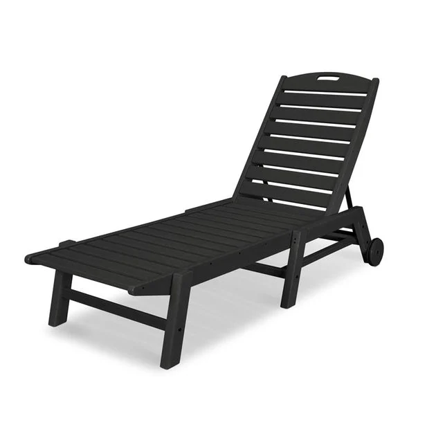 Nautical Chaise with Wheels - Black