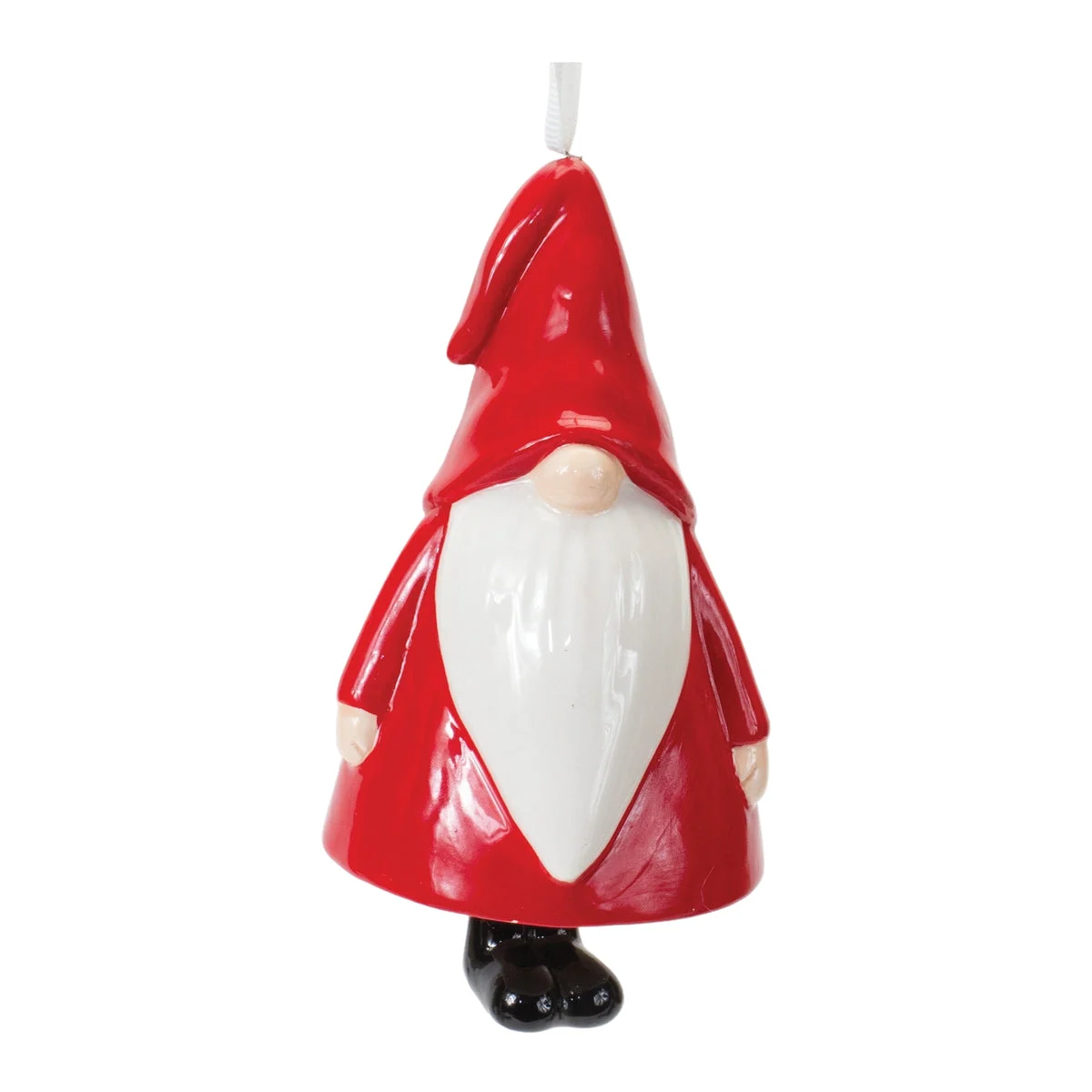 Gnome Bell Hanging Ornament Ceramic 4.5 Inch Christmas Tree Decor Set of 12 by Melrose