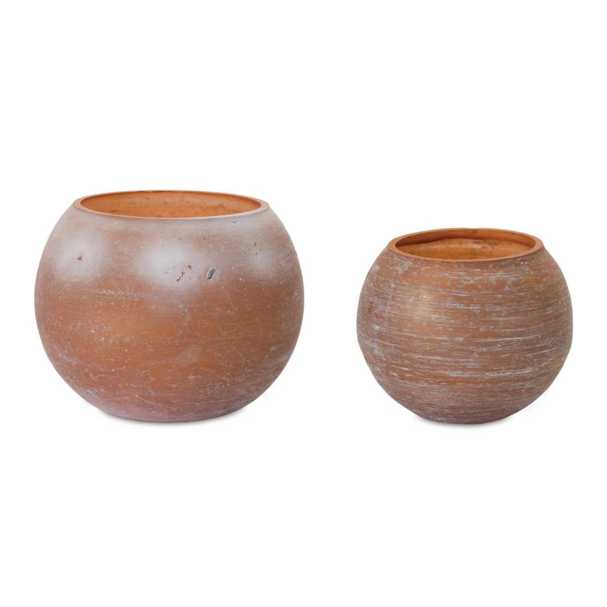Glass Votive Candle Holder Set of 2 4 in & 2.75 in Pink Brown Decor by Melrose